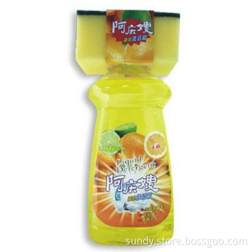 Liquid Dishwashing Detergent with Sponge, Can be Used to Wash Fruit, Mind Formula Protects Hands